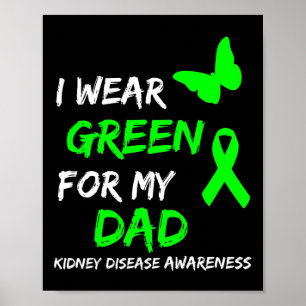 Krankheit, die ich grün für meinen Vater Ribbon tr Poster