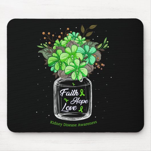 Krankheit Glaube Liebe Hoffnung Blume Jar Bewussts Mousepad (Vorne)