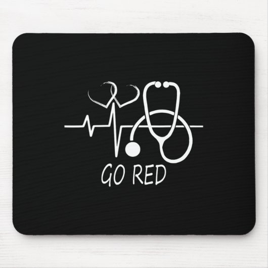 Krankheitsbewusstsein, das wir im Februar rot trag Mousepad (Vorne)