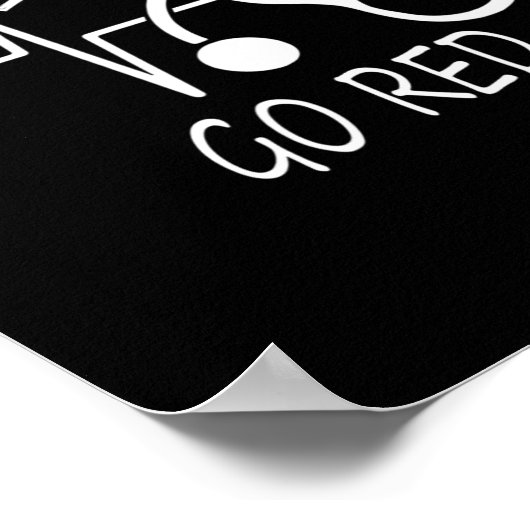 Krankheitsbewusstsein, das wir im Februar rot trag Poster (Ecke)