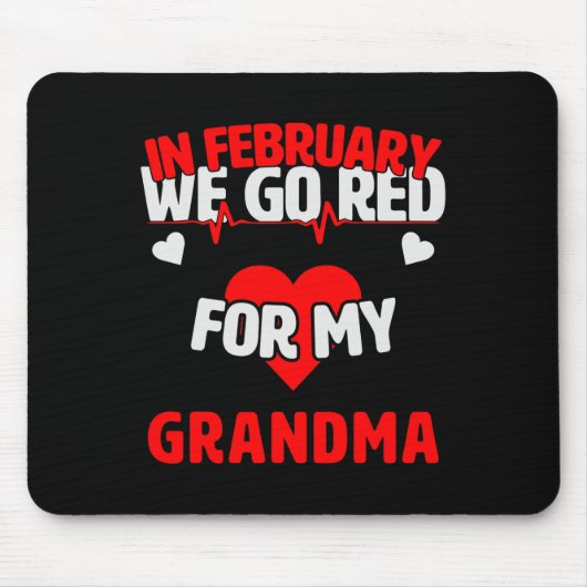 Krankheitsbewusstsein Geschenk machen wir rot für Mousepad (Vorne)