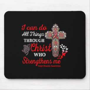 Krankheitsbewusstsein Herzkrankheit Kriegerin Chri Mousepad