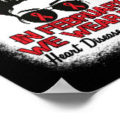 Krankheitsbewusstsein im Februar tragen wir Red Me Poster (Ecke)