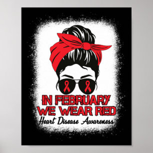 Krankheitsbewusstsein im Februar tragen wir Red Me Poster
