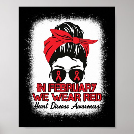 Krankheitsbewusstsein im Februar tragen wir Red Me Poster (Vorne)