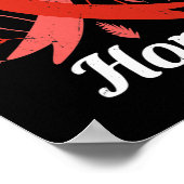 Krankheitsbewusstsein Monat Hoffnung Vintage Herzg Poster (Ecke)