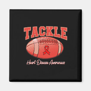 Krankheitsbewusstsein Monat Tackle Football Heart Magnet