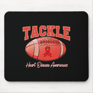 Krankheitsbewusstsein Monat Tackle Football Heart  Mousepad