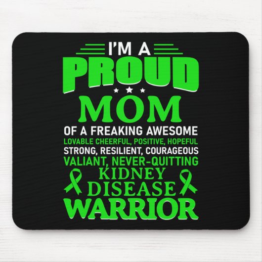 Krankheitsbewusstsein Überlebender Grüne Mama Mousepad (Vorne)