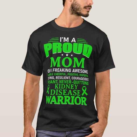 Krankheitsbewusstsein Überlebender Grüne Mama T-Shirt (Vorderseite)