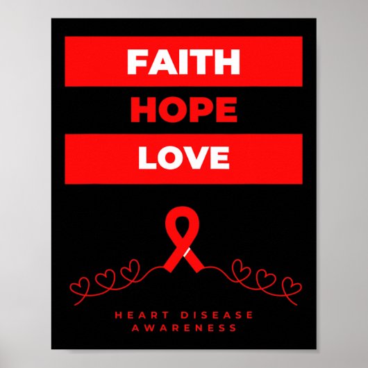 Krankheitsbewusstsein verleiht Faith Hope Liebe Poster (Vorne)