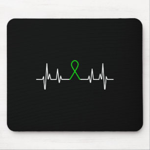 Krankheitsgrüne Ribbon Mental Health Awareness Mon Mousepad