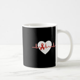 Krankheitsmonate Outfits Red Day Heart Ribbon Kaffeetasse