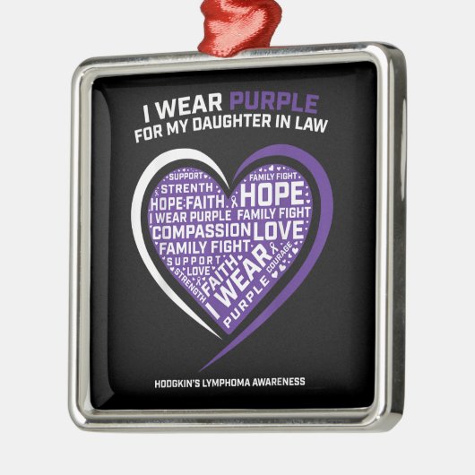 Krankheitstochter im Gesetz Hodgkins Lymphom Ornament Aus Metall (Links)