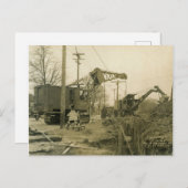 Kranmotor mit Kranantrieb und Schaufelantrieb 6 Postkarte (Vorne/Hinten)