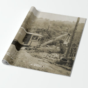 Kranmotor mit Kranantrieb und Schaufelantrieb im N Geschenkpapier