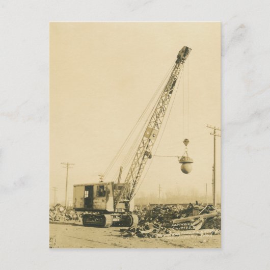 Kranmotor mit Kranantrieb und Schaufelantrieb im N Postkarte (Vorderseite)