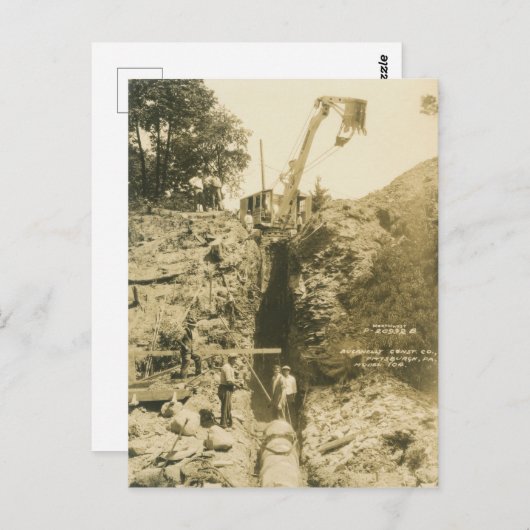 Kranmotor mit Kranantrieb und Schaufelantrieb im N Postkarte (Vorne/Hinten)