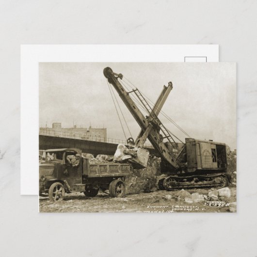 Kranmotor mit Kranantrieb und Schaufelantrieb im N Postkarte (Vorne/Hinten)