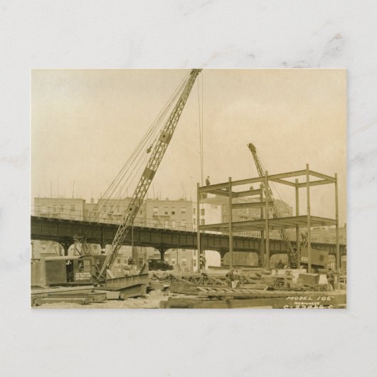 Kranmotor mit Kranantrieb und Schaufelantrieb im N Postkarte (Vorderseite)