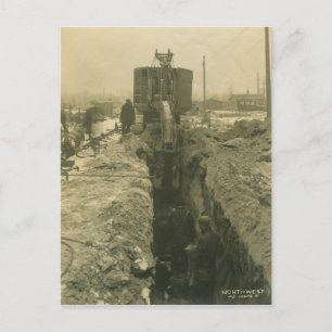 Kranmotor mit Kranantrieb und Schaufelantrieb im N Postkarte