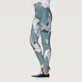 Kranmuster, Illustration Flying Bird. Leggings (Links)