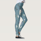 Kranmuster, Illustration Flying Bird. Leggings (Rechts)