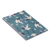 Kranmuster, Illustration Flying Bird. Notizblock (Rechte Seite)
