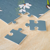 Kranmuster, Illustration Flying Bird. Puzzle (Seite)