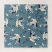 Kranmuster, Illustration Flying Bird. Puzzle (Horizontal)