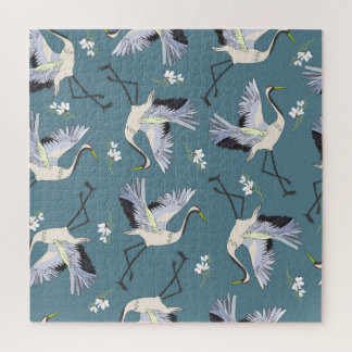Kranmuster, Illustration Flying Bird. Puzzle