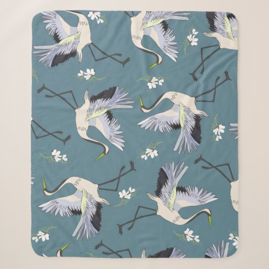 Kranmuster, Illustration Flying Bird. Sherpadecke (Vorderseite)