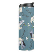 Kranmuster, Illustration Flying Bird. Thermosbecher (Nach links gedreht)