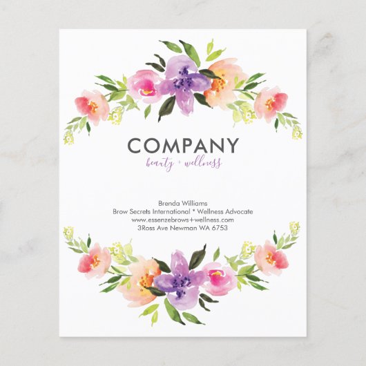 Kränrahmen für Aquarellbilder in Blume Flyer (Hinten)