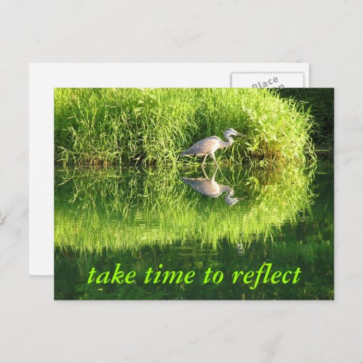 Kranreflexion Postkarte (Vorne/Hinten)