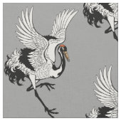 Kranvogel Stoff (Nahaufnahme)