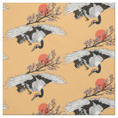 Kranvogel und blühende Sakura Stoff (Muster)