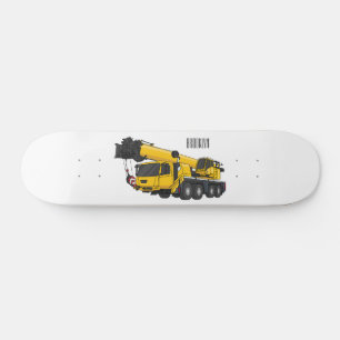 Kranwagen Cartoon-Illustration Skateboard