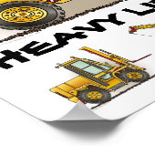 Kranwagen-Poster für schwere Rettungsflöße Poster (Ecke)