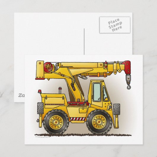 Kranwagen Postkarte (Vorne/Hinten)