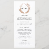 Kranz aus goldenen Zweigen mit einem Monogramm. Ho Menükarte (Vorderseite)