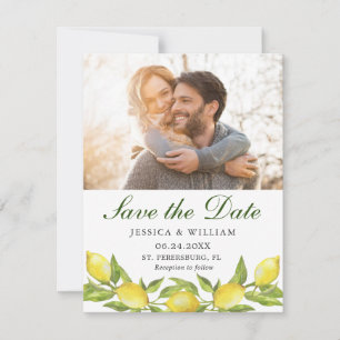 Kranz aus Zitronen Foto Hochzeit Save the Date Kar