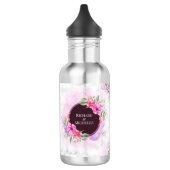Kranz Blumen Initial Buchstabe Monogramm Name Marm Edelstahlflasche (Links)