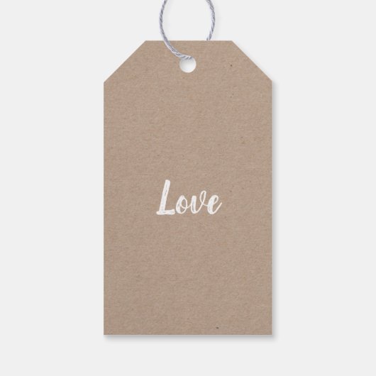 Kranz Blumenherz. Stilvolle Hochzeit Vielen Dank Geschenkanhänger (Rückseite)