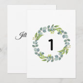 Kranz Botanische Hochzeit Tischnummer (Vorne/Hinten)