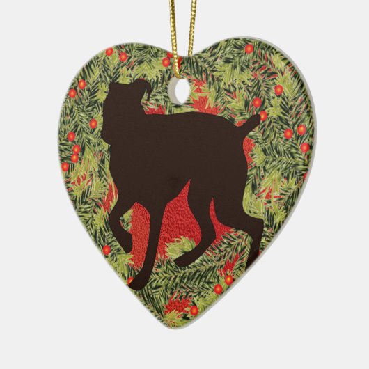 Kranz-Boxer Keramikornament (Links)