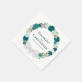 Kranz der Aquamarinen Aqua und der türkisfarbenen  Serviette (Ecke)