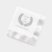 Kranz der Blätter Abschluss Foil Stamps Napkins Servietten Mit Folie (Links)