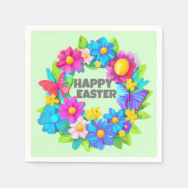 Kranz der farbenfrohen OsterBlume Serviette