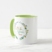 Kranz der Liebe Aquarellfarbe Blume Tasse (Vorderseite Links)